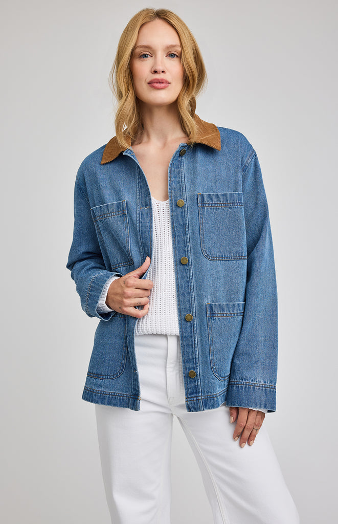 veste en denim bleu clair