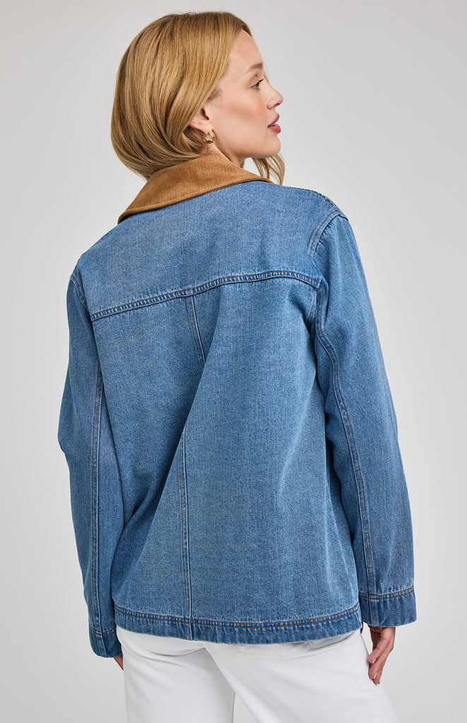 veste en denim avec corduroy