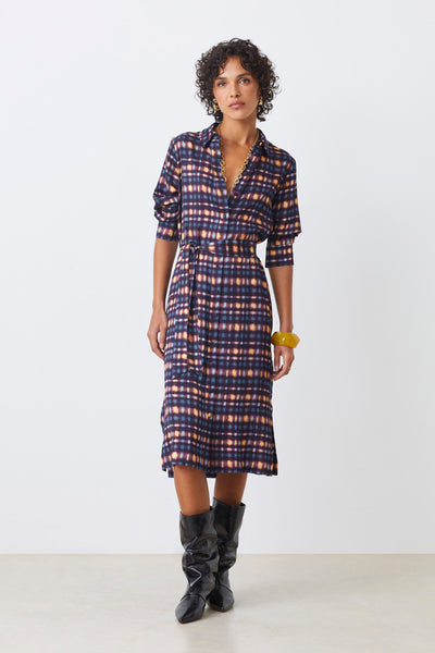 Robe effet tartan boutonnée Cecily Suncoo Québec, Canada