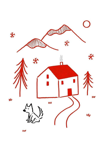Carte de souhaits Noël à la montagne par La Kapine Québec, Canada