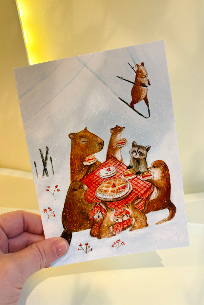 Carte de souhaits de noël par Geneviève Andersen Québec