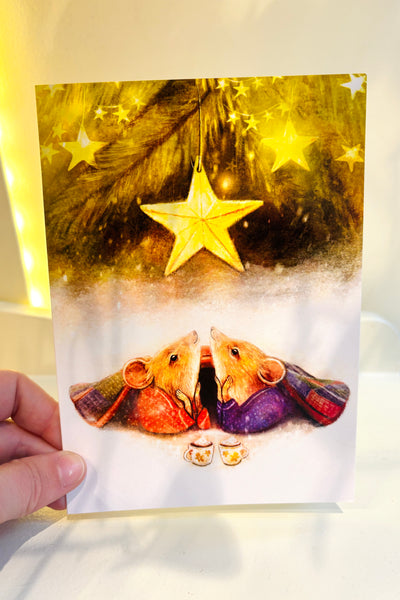 Carte de souhaits de noël par Geneviève Andersen Québec