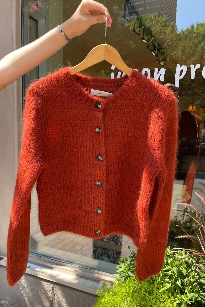 JetraIW Cardigan red ochre InWear Québec, Canada