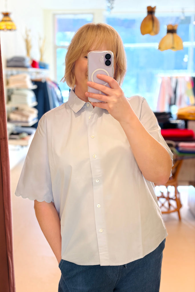 Chemisier en coton Rebeka celeste Des Petits Hauts Québec, Canada