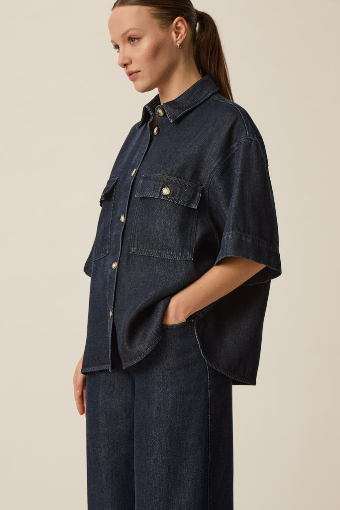 Blouse Loice deep blue Des Petits Hauts  Canada