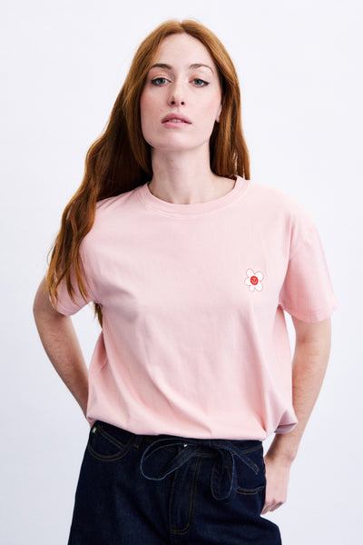 Tee-shirt en coton Aventures - rose FRNCH QUÉBEC CANADA