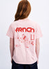 Tee-shirt Aventures - rose FRNCH QUÉBEC CANADA