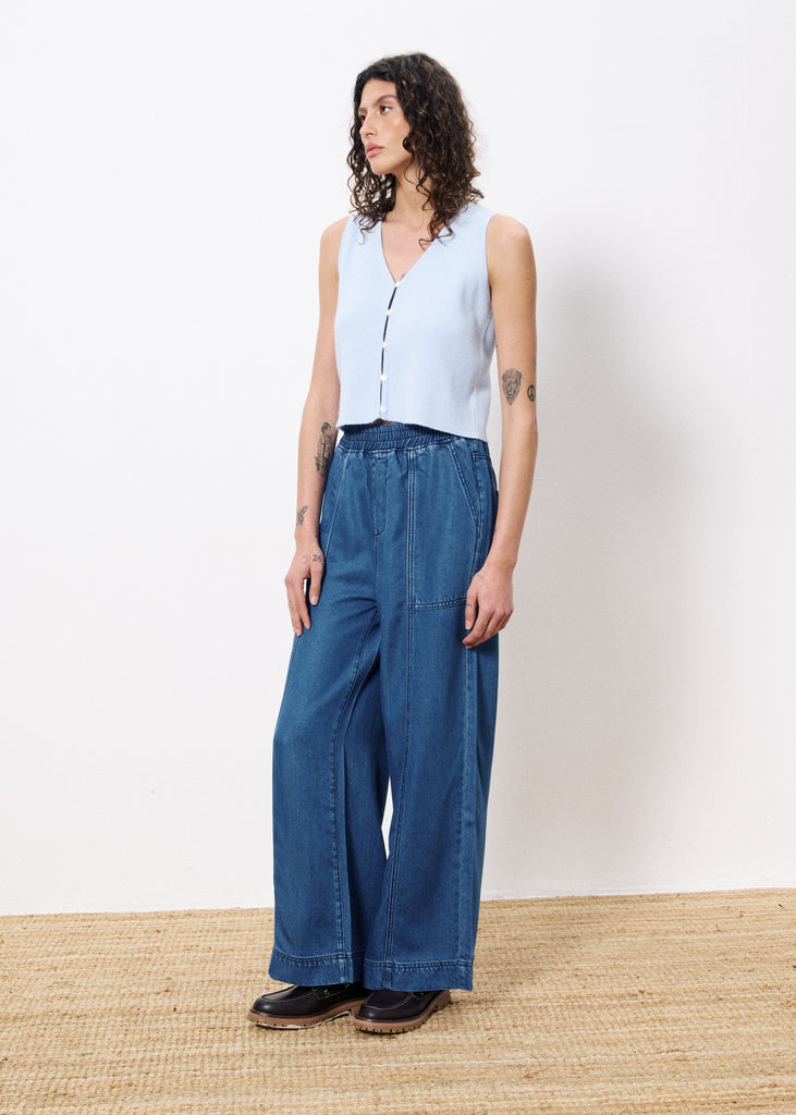 Pantalon en denim Satine bleu marine FRNCH Québec, Canada