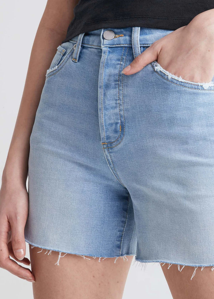 Short en jean taille haute Midweight DU/ER Jupon Pressé, Québec, Canada