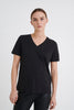 tee-shirt noir femme manche courte