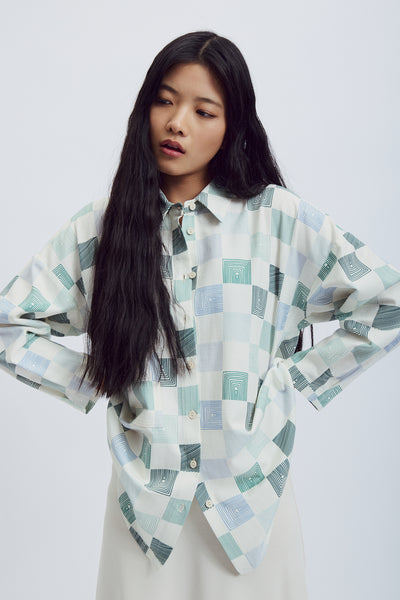 Chemise Celeste chess line Ève Gravel Québec, Canada