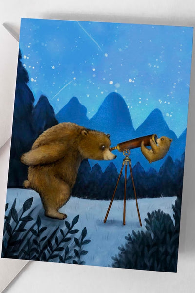 Carte de souhaits La petite ourse par Geneviève Andersen Québec