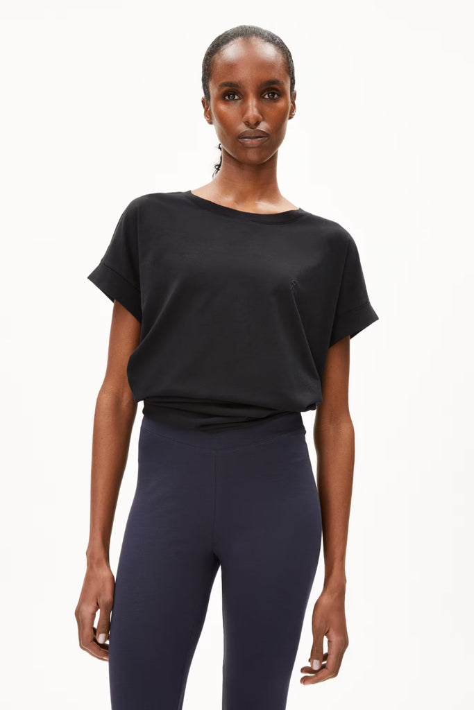 Tee-shirt en coton biologique Idaara noir - Main Image