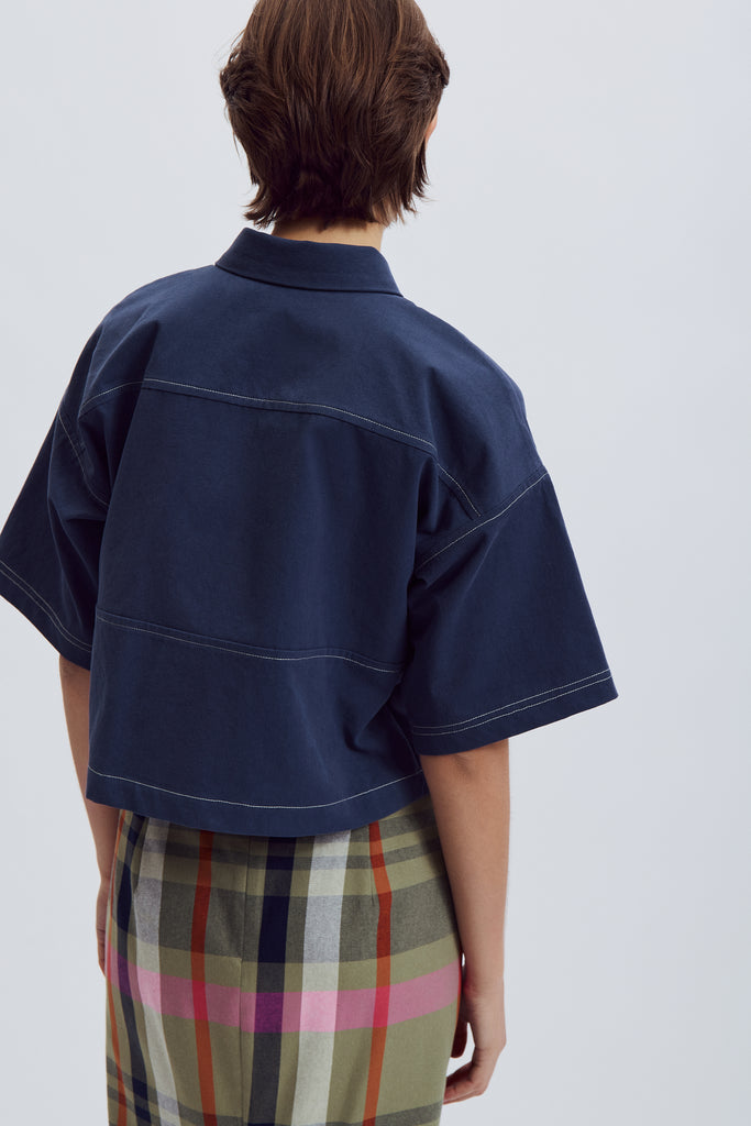 Chemise Iris marine Ève Gravel Canada