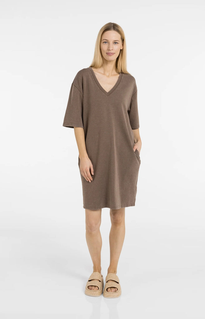 Robe en coton brun YAYA Québec, Canada