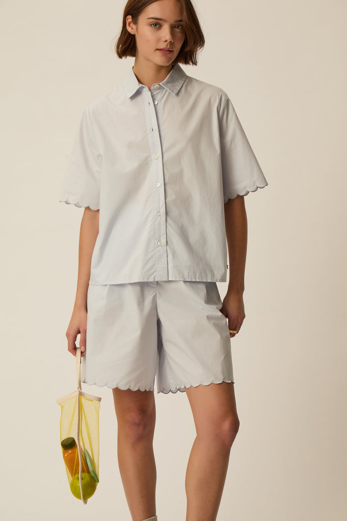 Chemise en coton Rebeka celeste Des Petits Hauts Québec, Canada