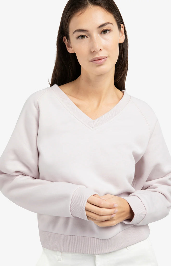 Sweatshirt col V lilas Yaya Canada