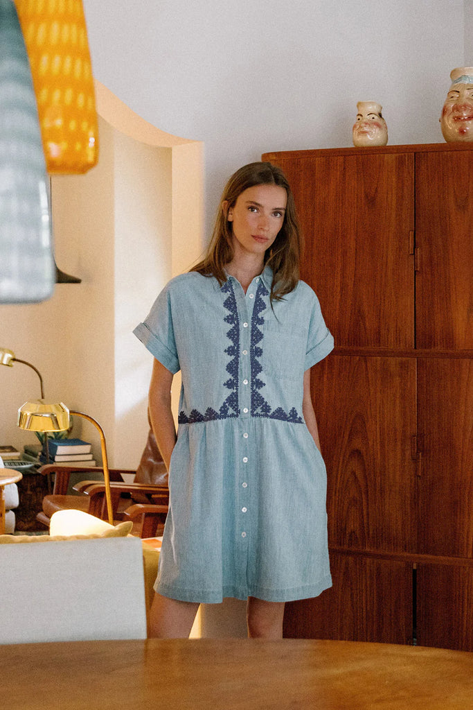 Robe chemise brodée Indi & Cold Québec, Canada