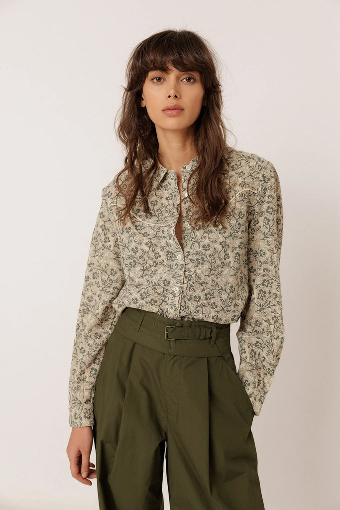 Chemise Western fleurs ardoise Indi & Cold Québec, Canada