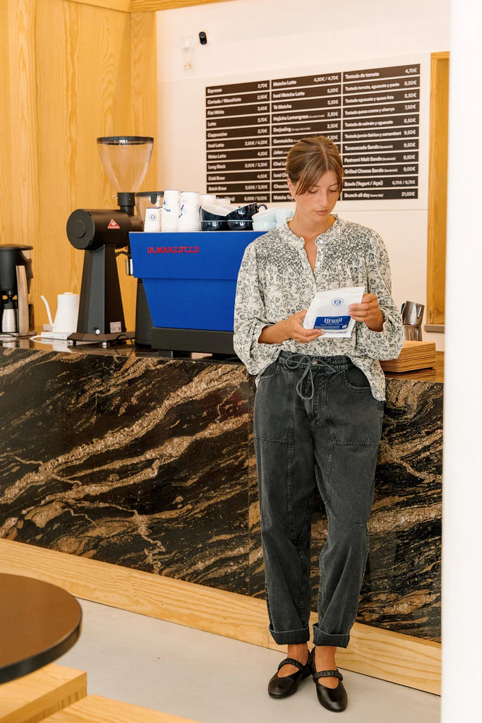Jean taille élastique - noir Indi & Cold Québec, Canada