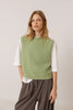 Gilet boxy avec mohair - eau Indi & Cold Québec Canada