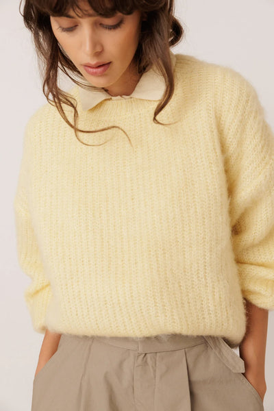Pull mohair effet brossé beurre Indi & Cold Québec, Canada