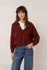 Pull polo avec cachemire aubergine Indi & Cold Québec, Canada