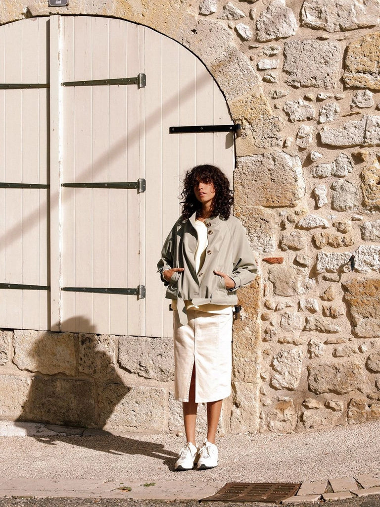 Jupe crayon en denim crudo Indi & Cold Québec Canada