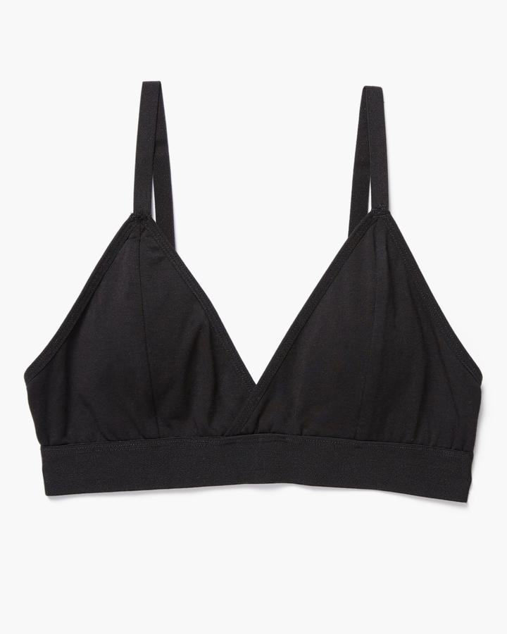 Cotton modal classic bralette black